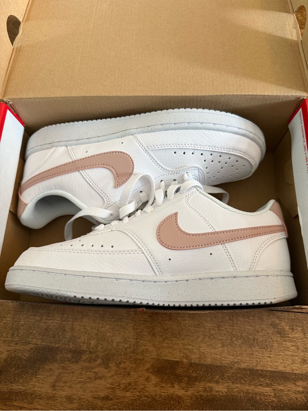 Women’s Nike Court Vision White/Pink Oxford Size 7 BNWT